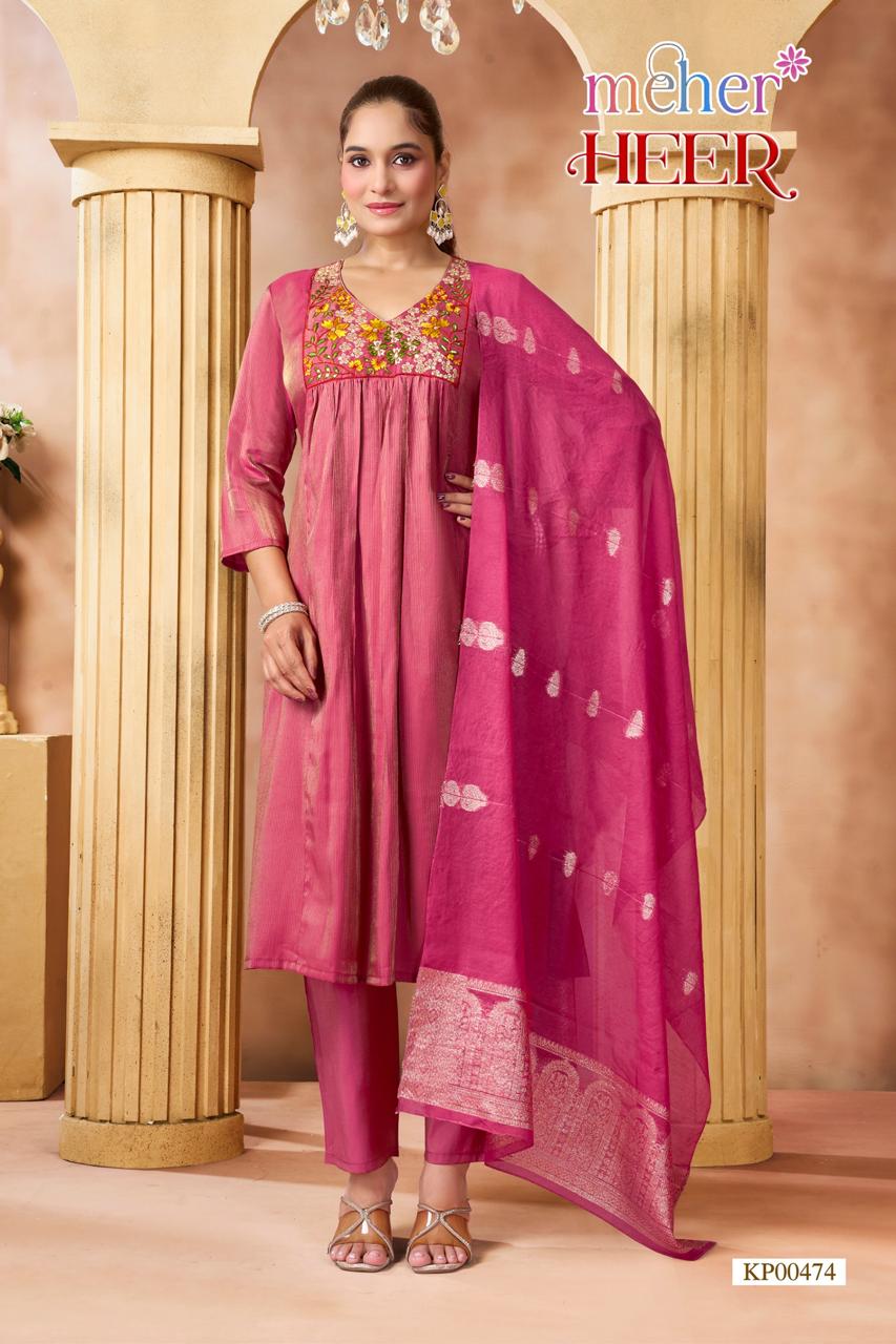 Heer Meher Leo Readymade Pant Style Suits Wholesaler Gujarat
