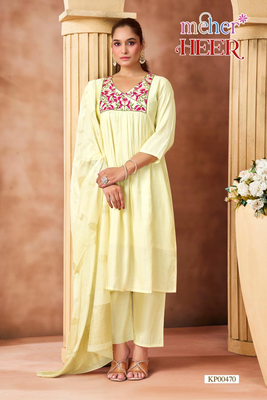 Heer Meher Leo Readymade Pant Style Suits Wholesaler Gujarat