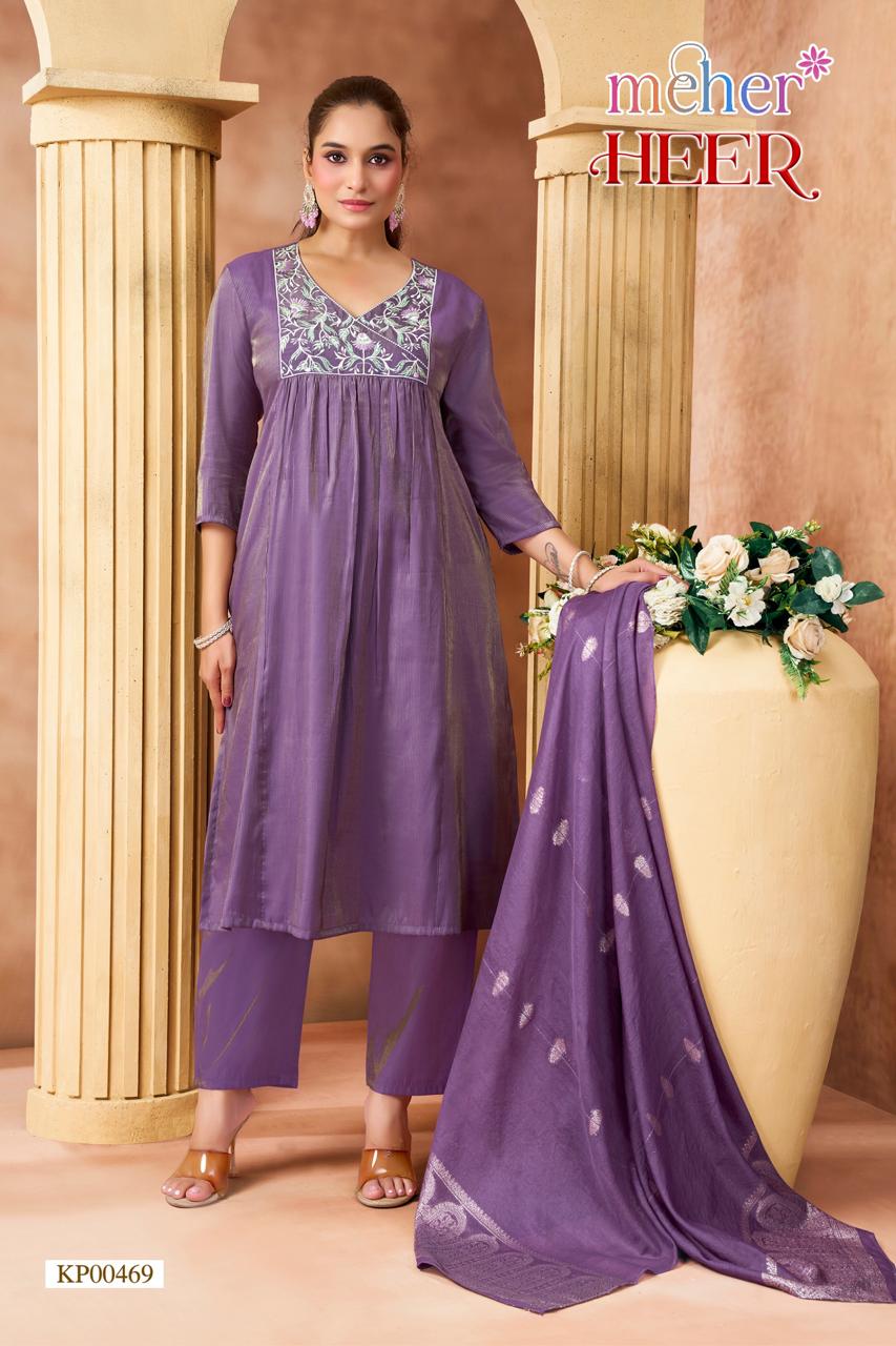 Heer Meher Leo Readymade Pant Style Suits Wholesaler Gujarat