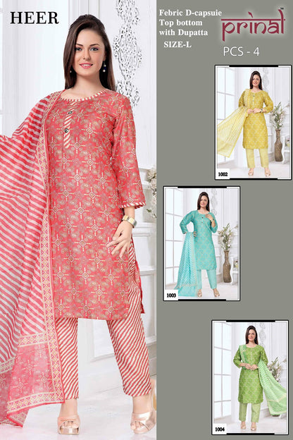 Heer Prinal Capsule Readymade Pant Style Suits Wholesaler Gujarat