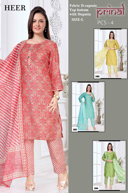 Heer Prinal Capsule Readymade Pant Style Suits Wholesaler Gujarat