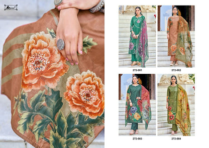 Heer Queen Kesar Pure Muslin Pant Style Suits Exporter Gujarat