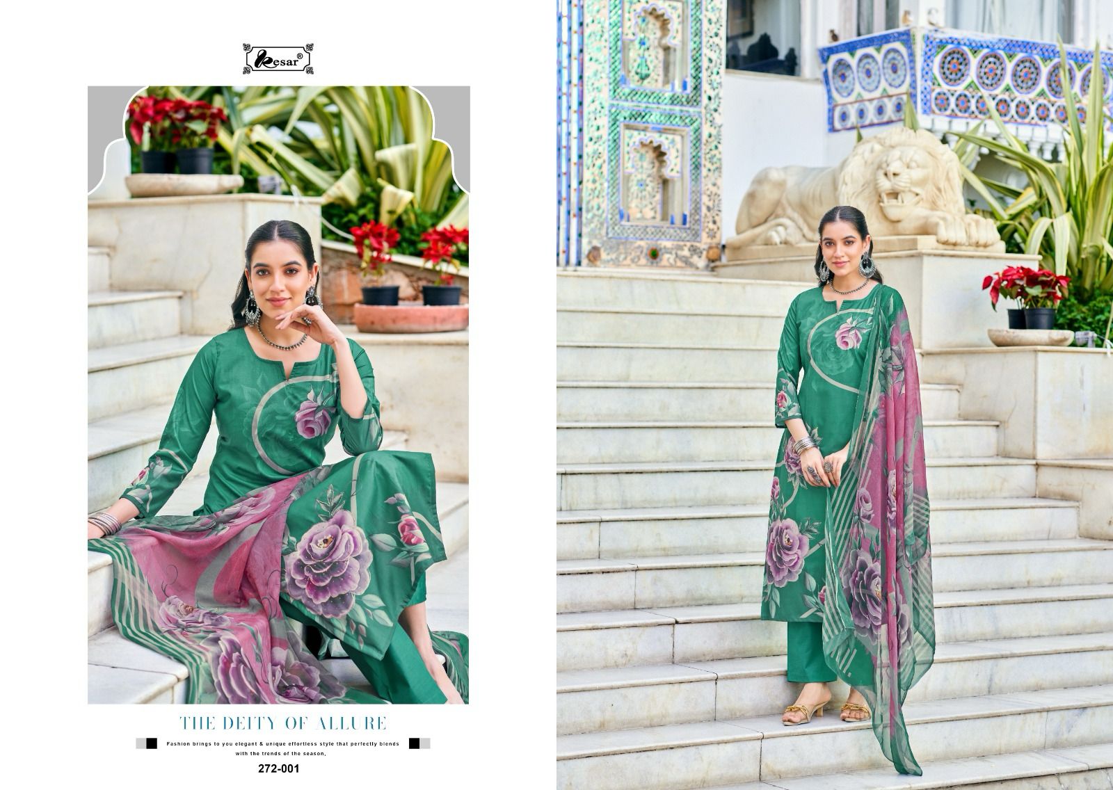 Heer Queen Kesar Pure Muslin Pant Style Suits Exporter Gujarat