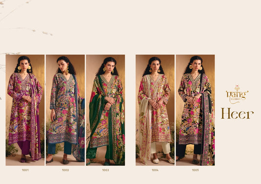 Heer Rang Fashion Viscose Muslin Pant Style Suits Wholesaler India