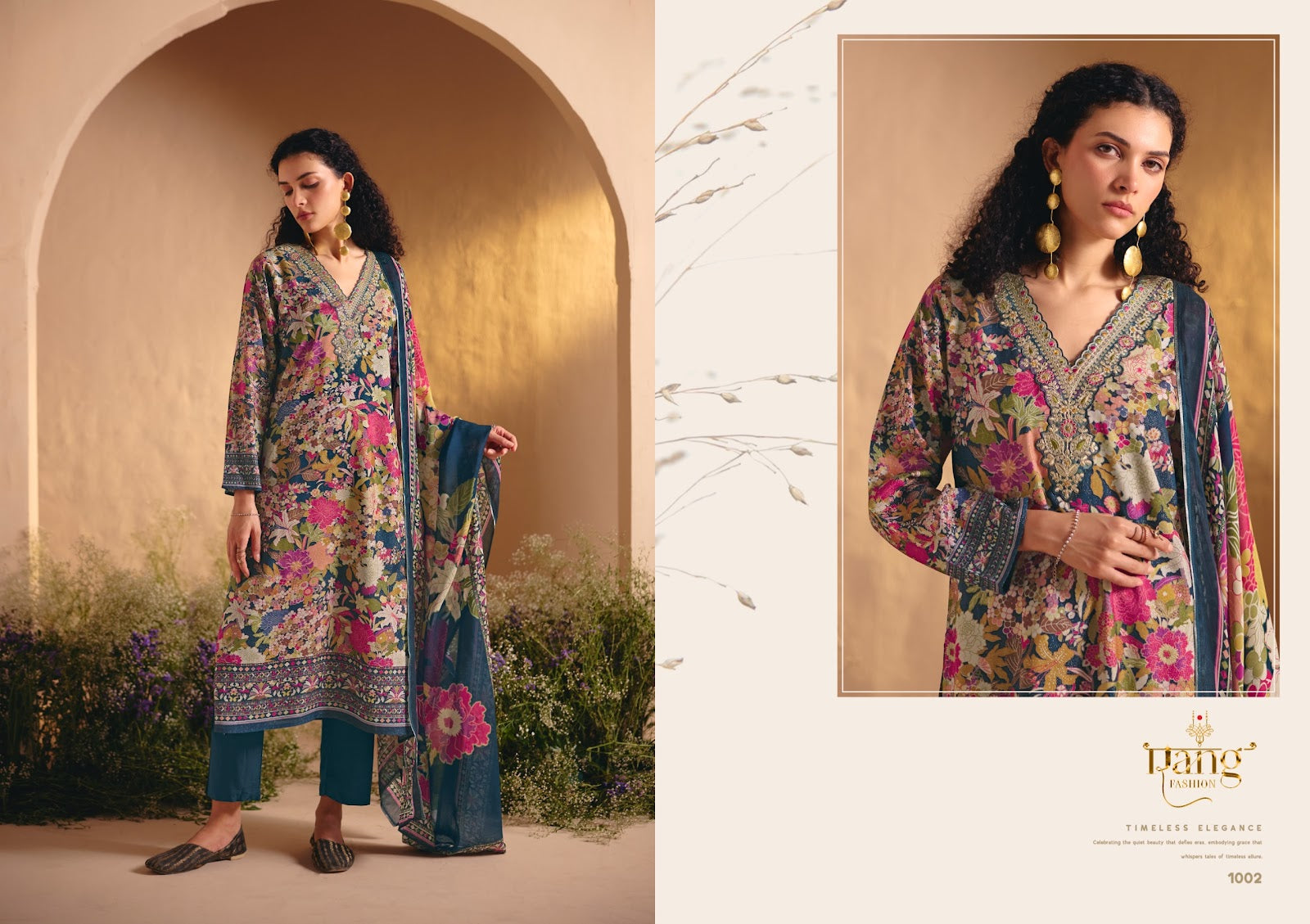 Heer Rang Fashion Viscose Muslin Pant Style Suits Wholesaler India