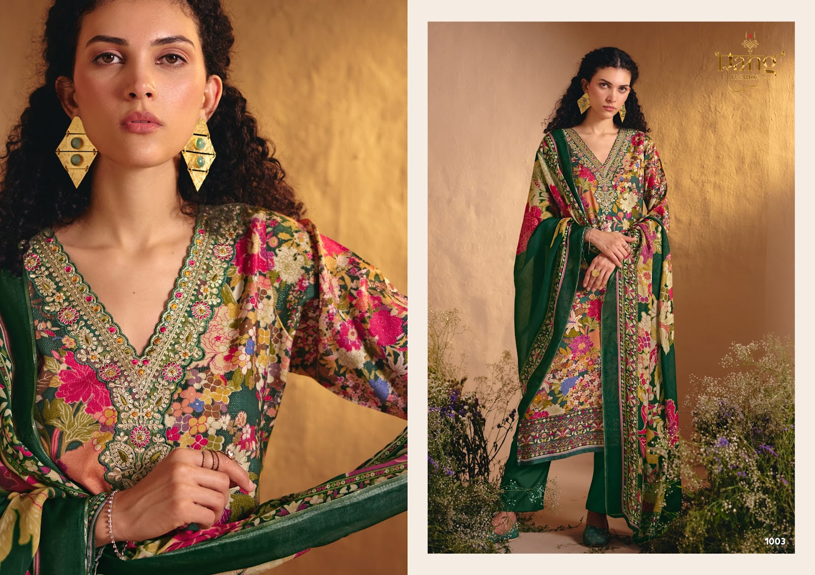 Heer Rang Fashion Viscose Muslin Pant Style Suits Wholesaler India
