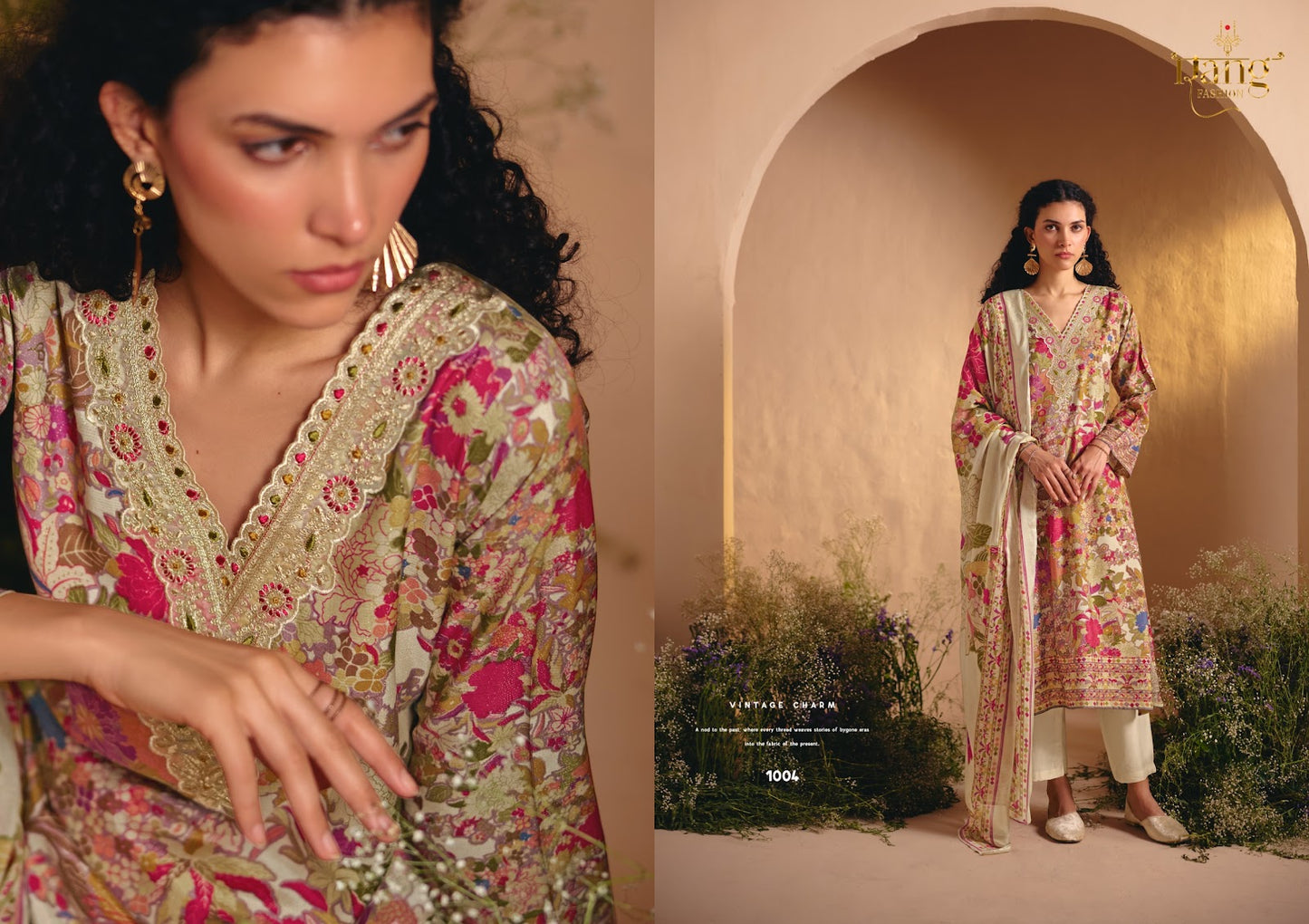 Heer Rang Fashion Viscose Muslin Pant Style Suits Wholesaler India