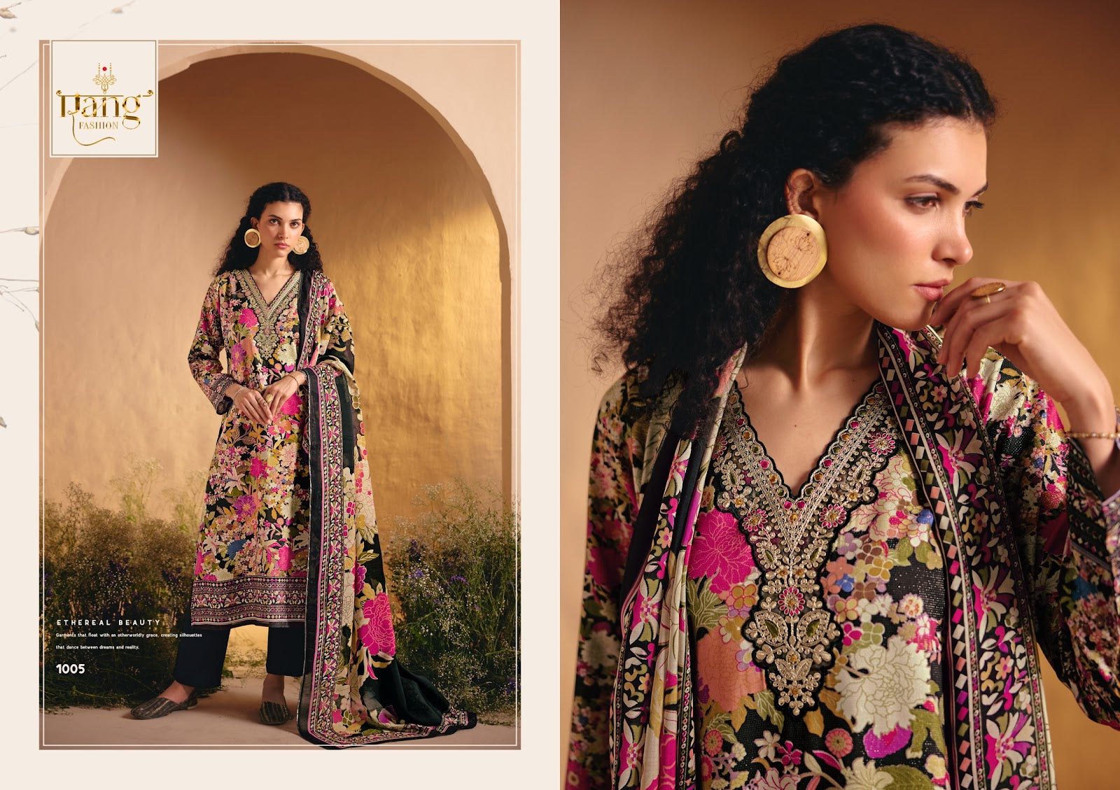 Heer Rang Fashion Viscose Muslin Pant Style Suits Wholesaler India