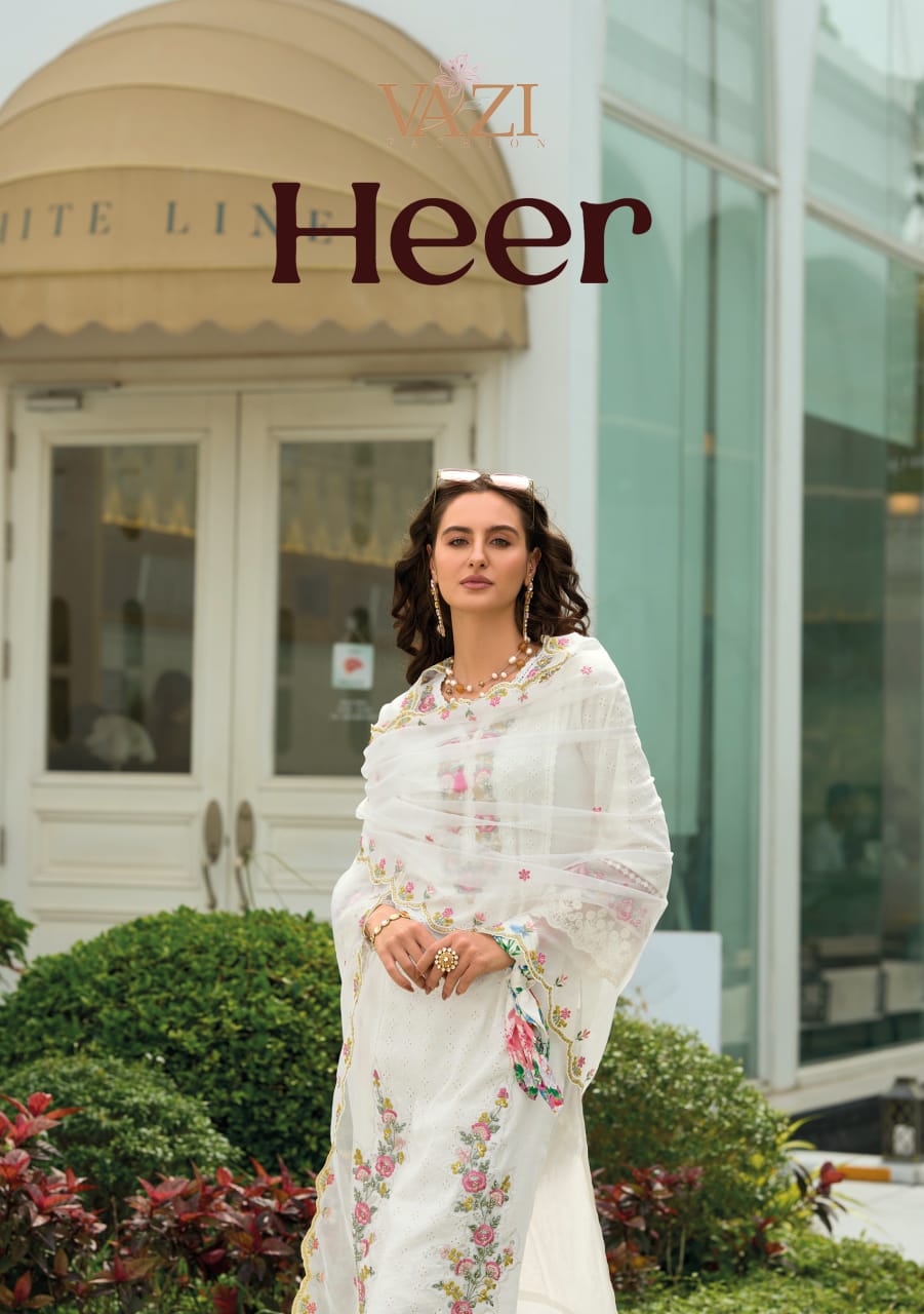 Heer Vazi Fashion Pure Cotton Pakistani Readymade Suits Supplier India