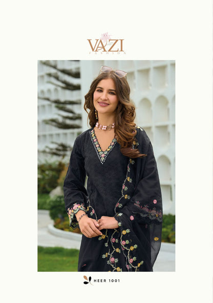 Heer Vazi Fashion Pure Cotton Pakistani Readymade Suits Supplier India