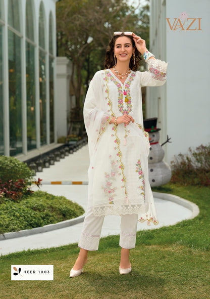 Heer Vazi Fashion Pure Cotton Pakistani Readymade Suits Supplier India