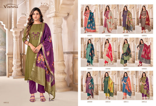 Heer Vishnu Impex Silk Pant Style Suits Manufacturer Ahmedabad