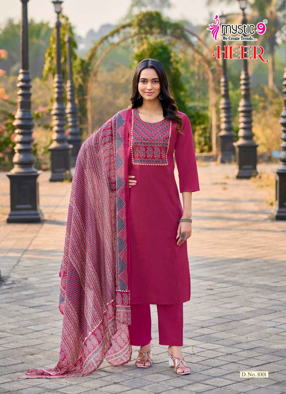 Heer Vol 1 Mystic 9 Cotton Readymade Pant Style Suits Wholesale Price