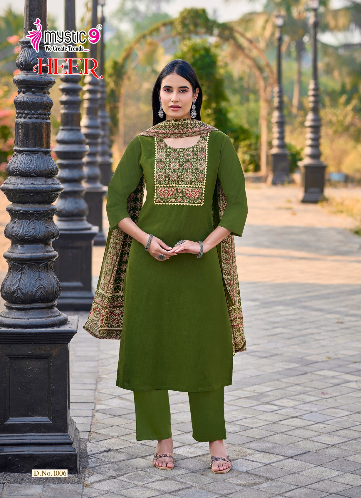 Heer Vol 1 Mystic 9 Cotton Readymade Pant Style Suits Wholesale Price
