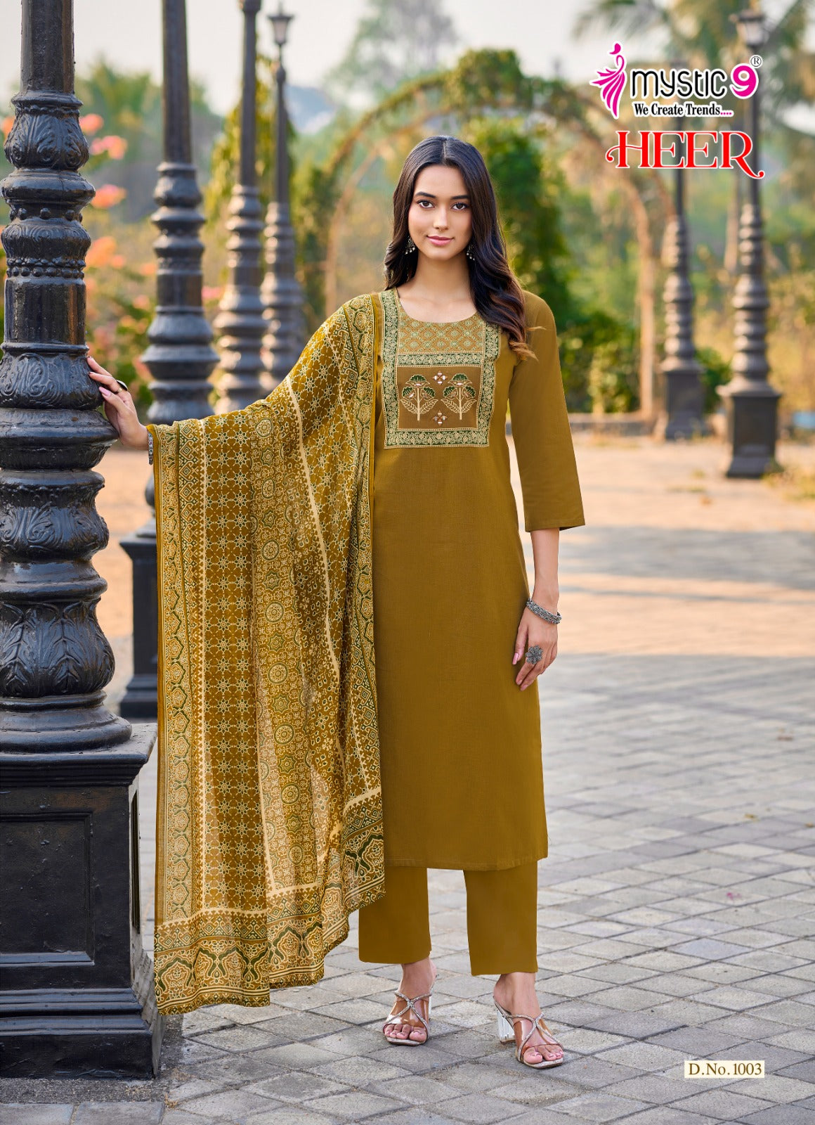 Heer Vol 1 Mystic 9 Cotton Readymade Pant Style Suits Wholesale Price