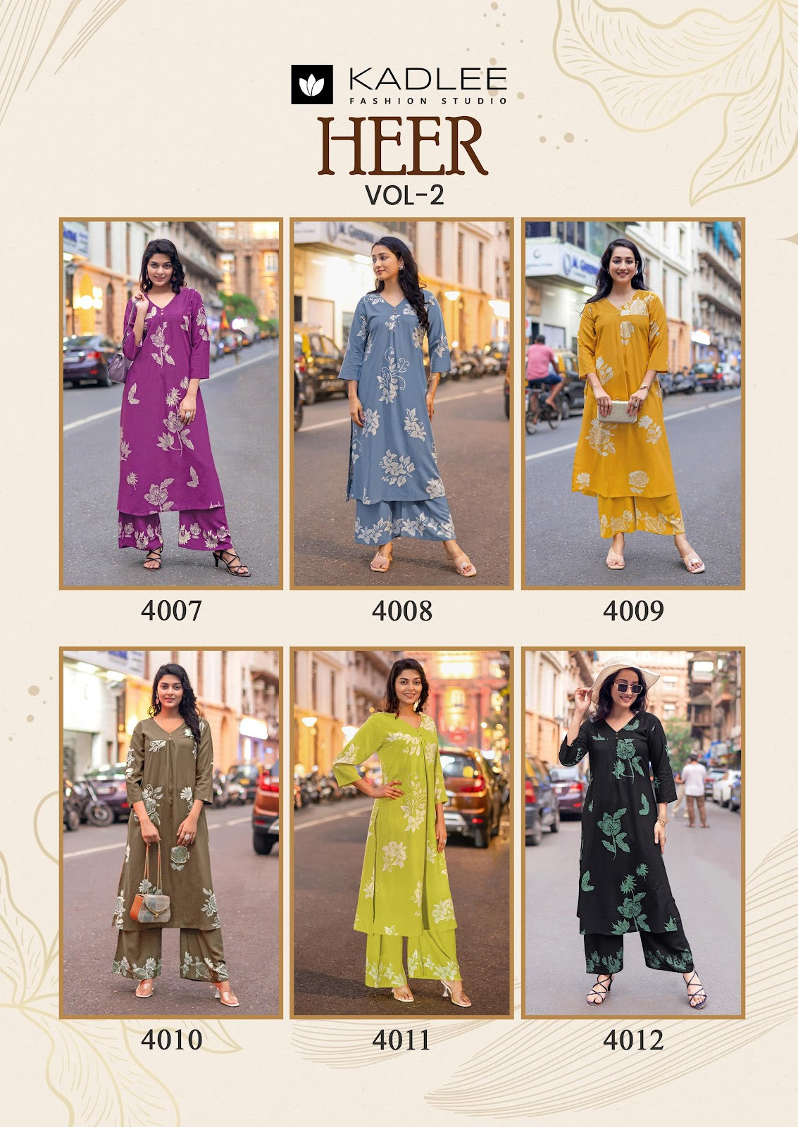 Heer Vol 2 Kadlee Rayon Co Ord Set Supplier