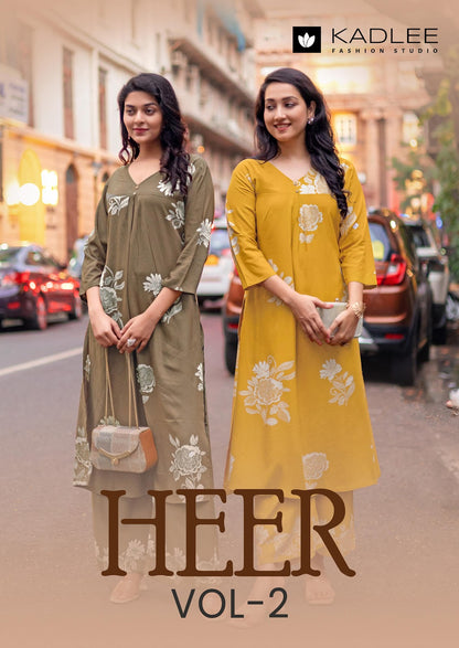 Heer Vol 2 Kadlee Rayon Co Ord Set Supplier