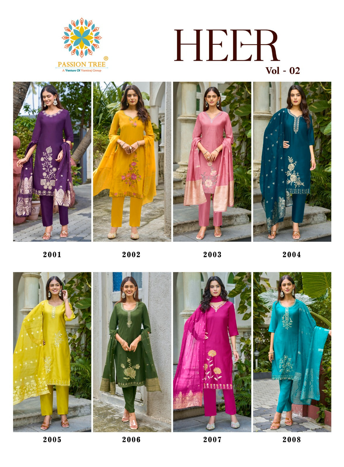 Heer Vol 2 Passion Tree Berlin Readymade Pant Style Suits Wholesale Price