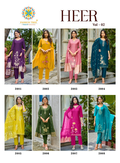 Heer Vol 2 Passion Tree Berlin Readymade Pant Style Suits Wholesale Price