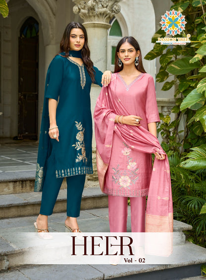 Heer Vol 2 Passion Tree Berlin Readymade Pant Style Suits Wholesale Price