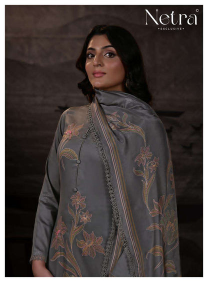 Heera Netra Cotton Satin Pant Style Suits Manufacturer