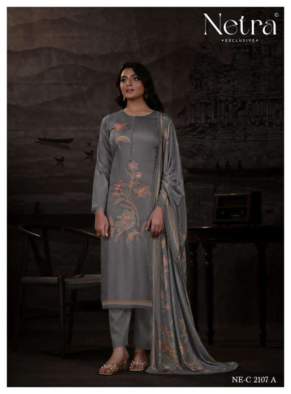 Heera Netra Cotton Satin Pant Style Suits Manufacturer