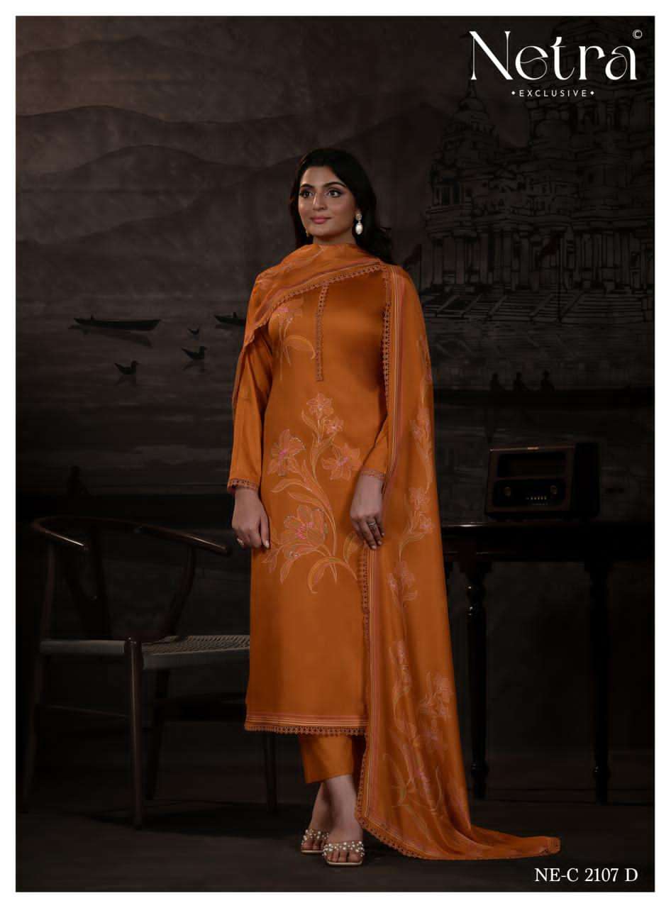 Heera Netra Cotton Satin Pant Style Suits Manufacturer