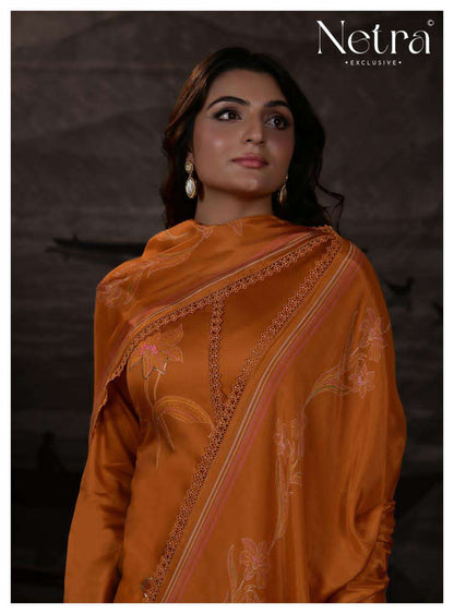 Heera Netra Cotton Satin Pant Style Suits Manufacturer