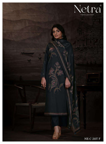 Heera Netra Cotton Satin Pant Style Suits Manufacturer