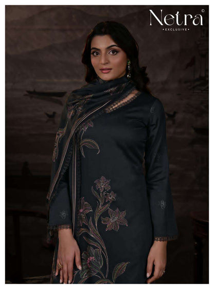 Heera Netra Cotton Satin Pant Style Suits Manufacturer