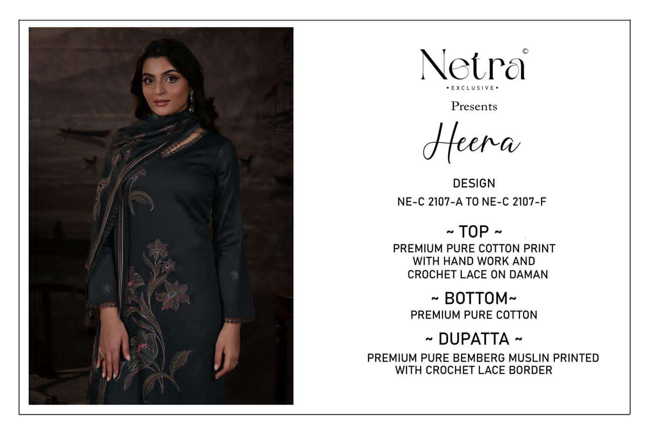 Heera Netra Cotton Satin Pant Style Suits Manufacturer