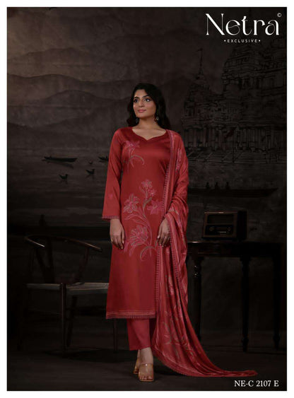 Heera Netra Cotton Satin Pant Style Suits Manufacturer