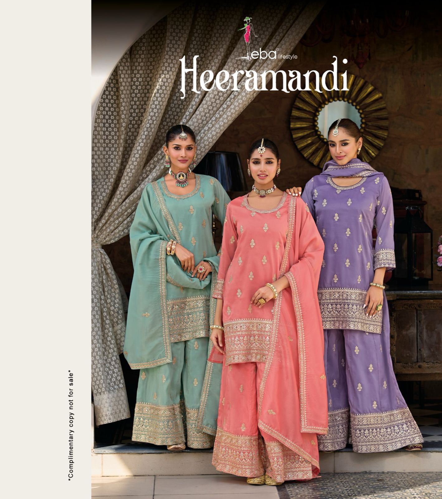 Heeramandi Eba Lifestyle Simmer Readymade Plazzo Style Suits Wholesale Price