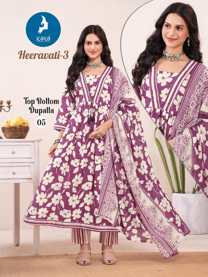 Heeravati 3 Kaya Readymade Cotton Pant Suits Exporter India