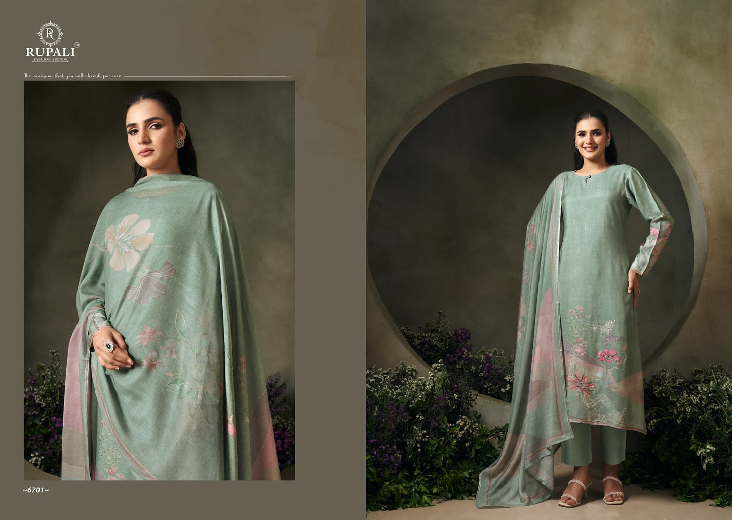 Heeriye Rupali Muslin Pant Style Suits Supplier