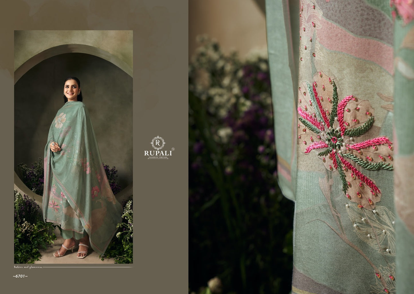 Heeriye Rupali Muslin Pant Style Suits Supplier