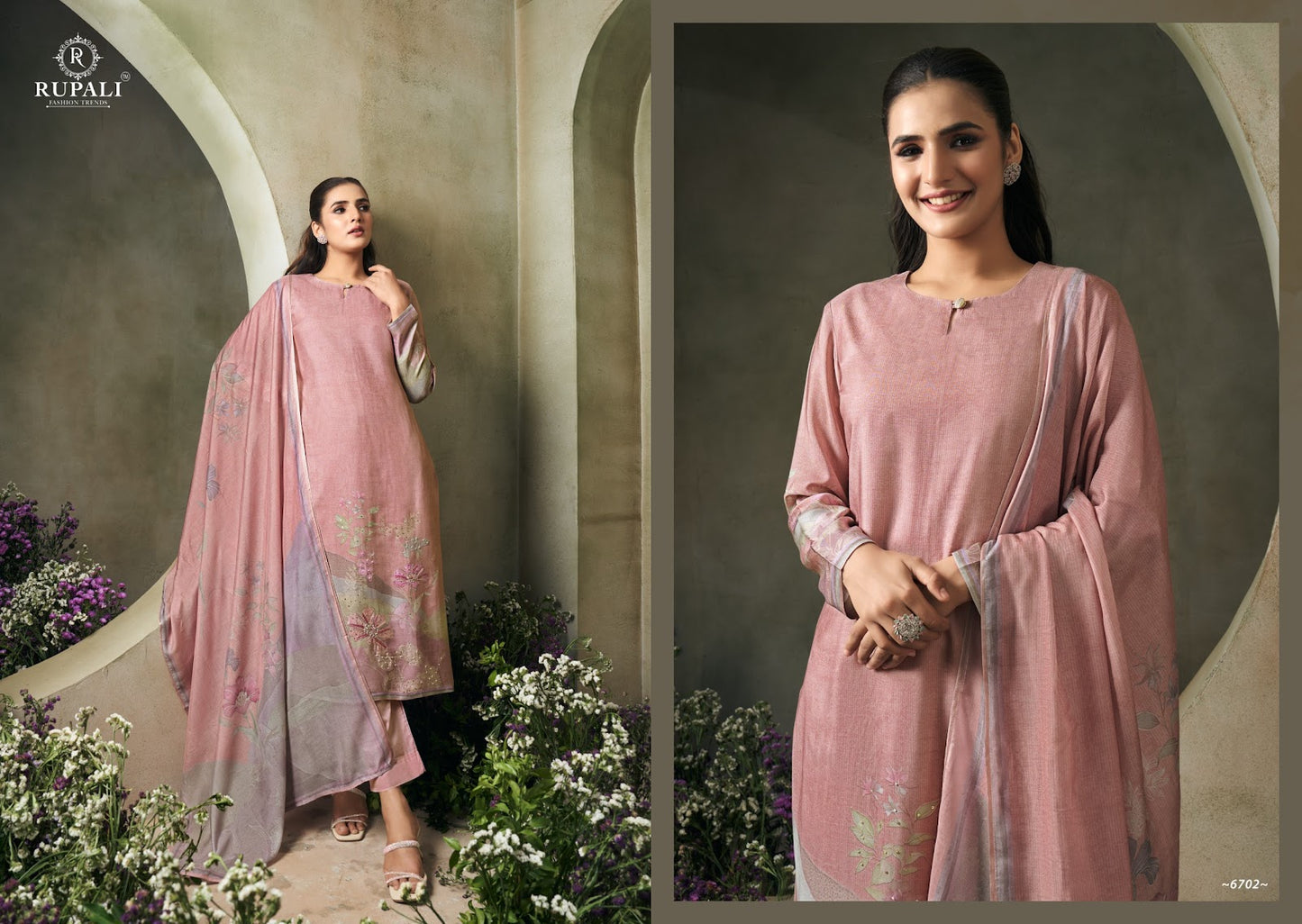 Heeriye Rupali Muslin Pant Style Suits Supplier