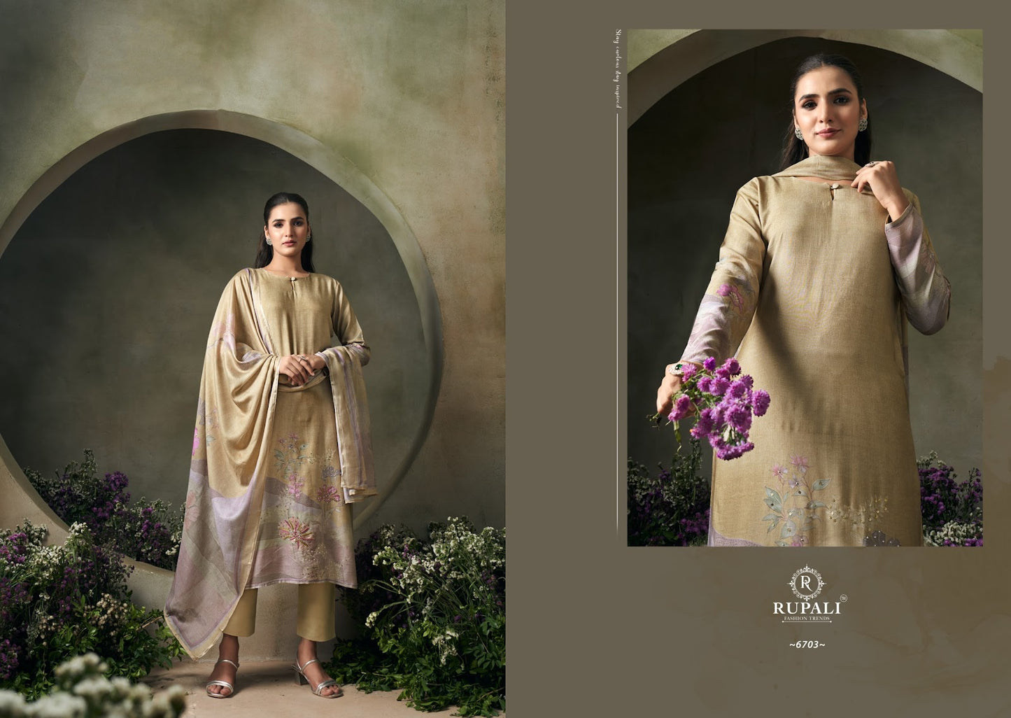 Heeriye Rupali Muslin Pant Style Suits Supplier