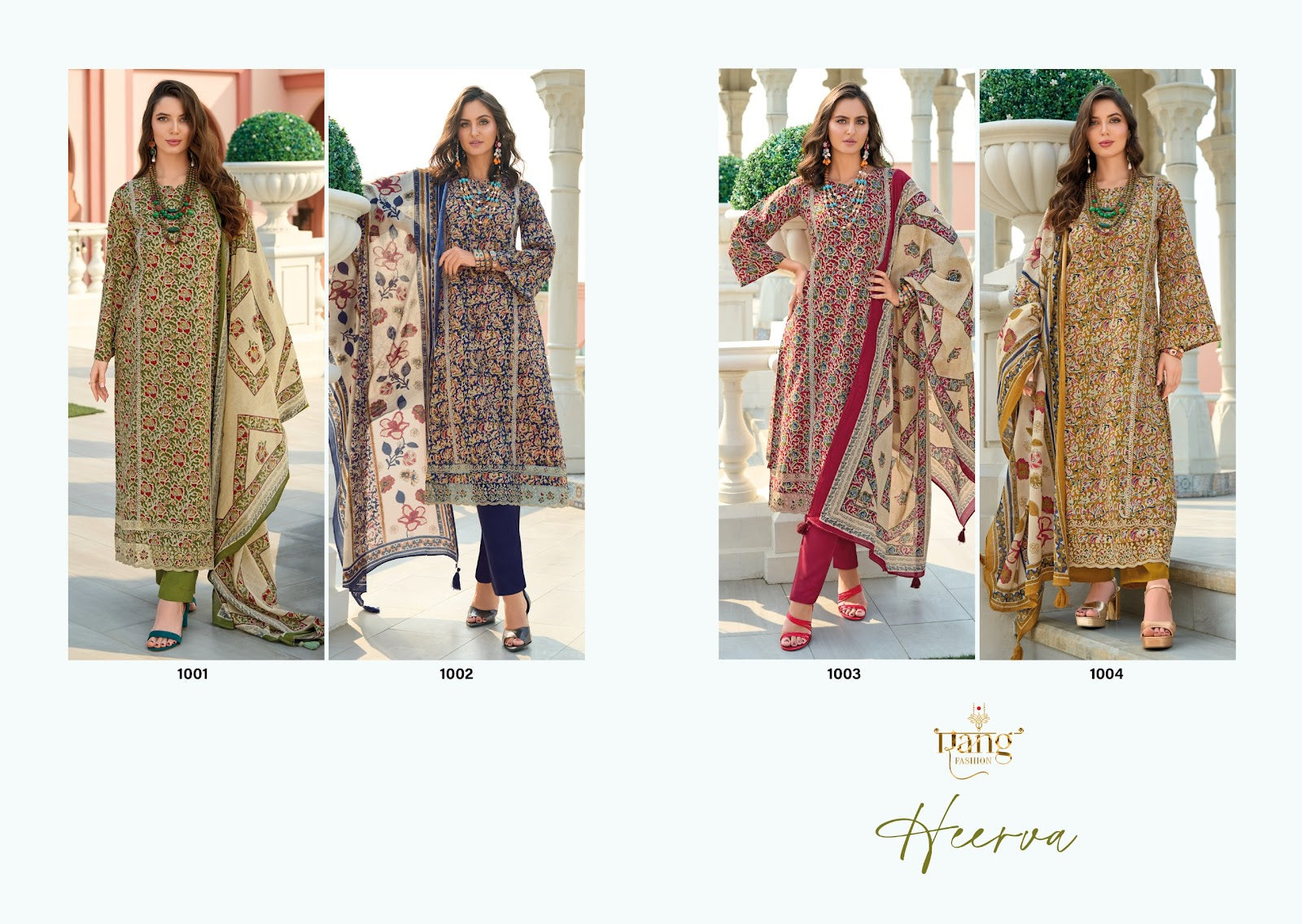 Heerva Rang Fashion Swiss Lawn Pant Style Suits Wholesaler India