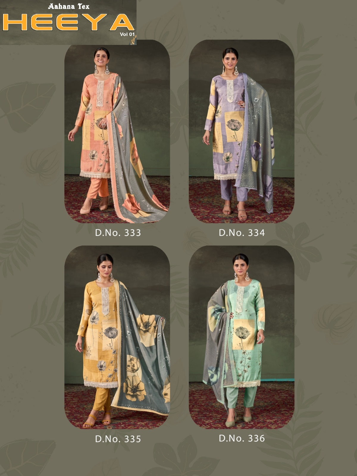 Heeya Vol 1 Aahana Tex Simmer Pant Style Suits Supplier Gujarat