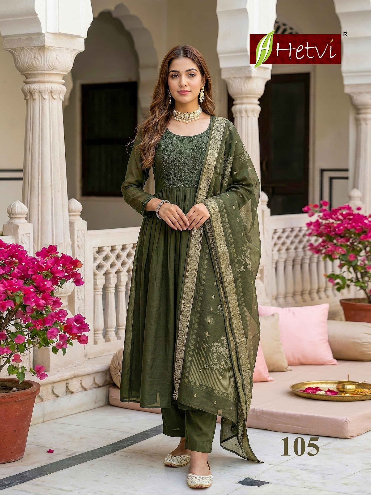 Helee Hetvi Mal Chanderi Readymade Anarkali Suits Wholesale