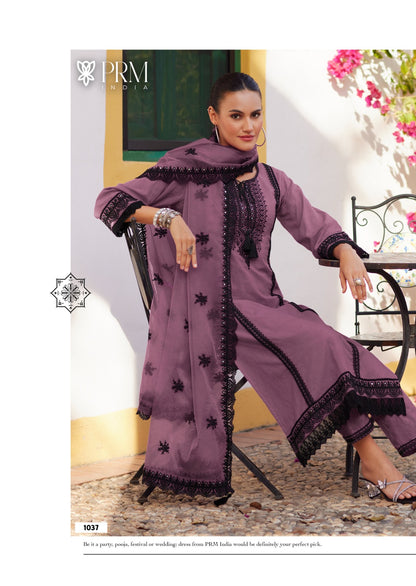 Helia Prm India Pure Cotton Readymade Pant Style Suits Wholesaler Ahmedabad