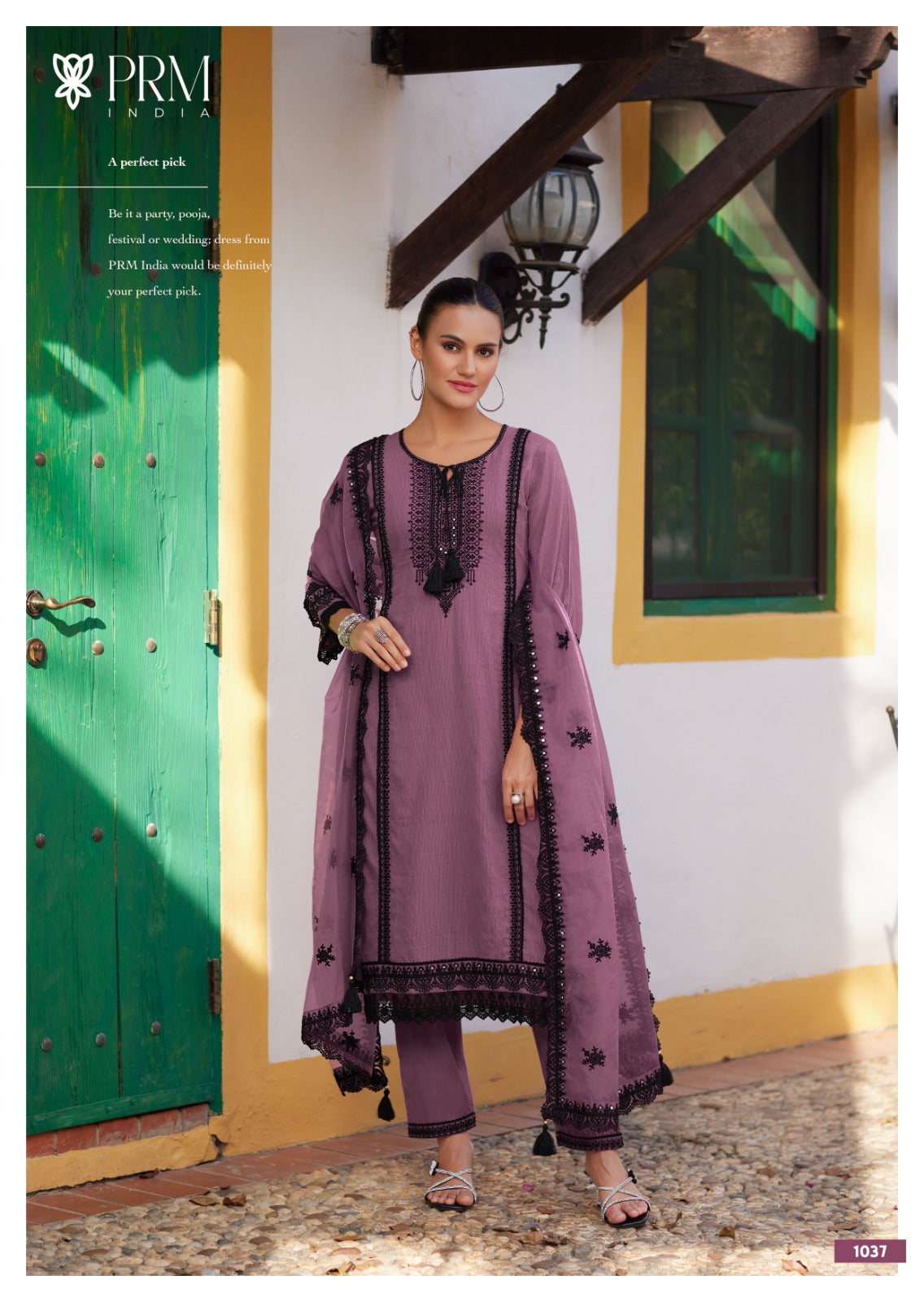 Helia Prm India Pure Cotton Readymade Pant Style Suits Wholesaler Ahmedabad