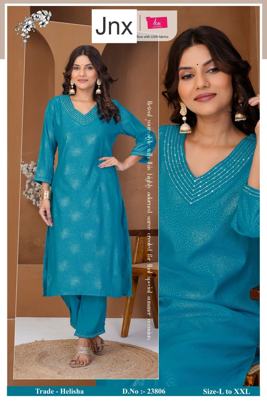 Helisha 0106 Jnx Kurti Pant Set Wholesaler Gujarat