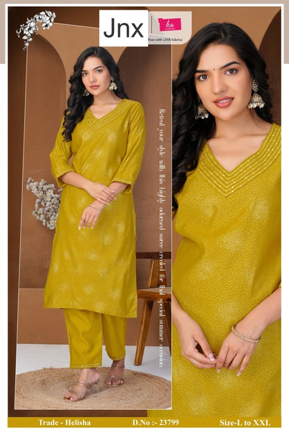 Helisha 0106 Jnx Kurti Pant Set Wholesaler Gujarat