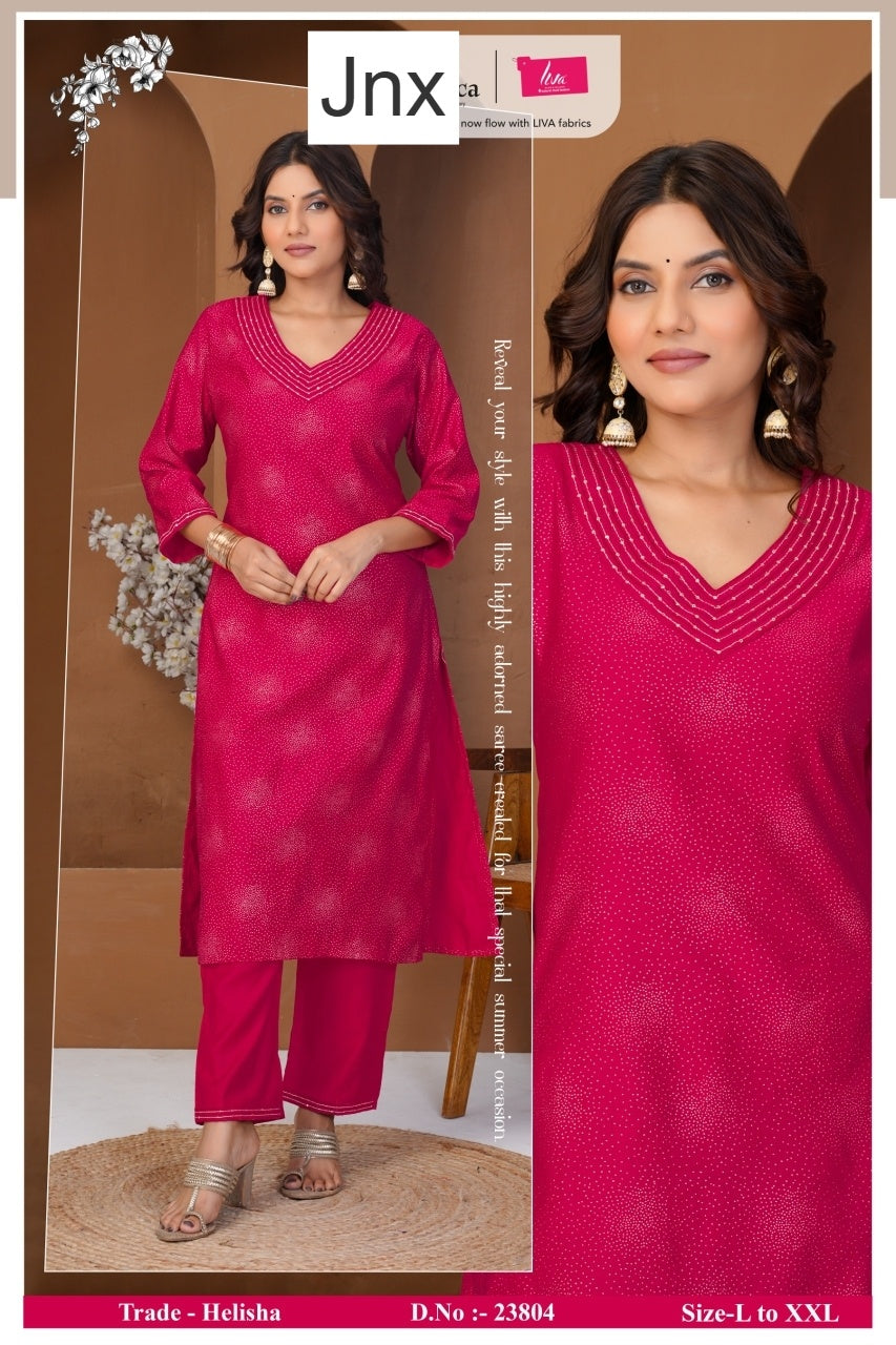 Helisha 0106 Jnx Kurti Pant Set Wholesaler Gujarat