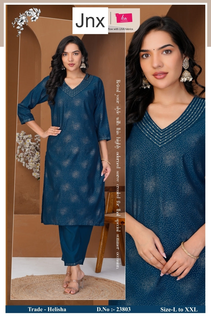 Helisha 0106 Jnx Kurti Pant Set Wholesaler Gujarat