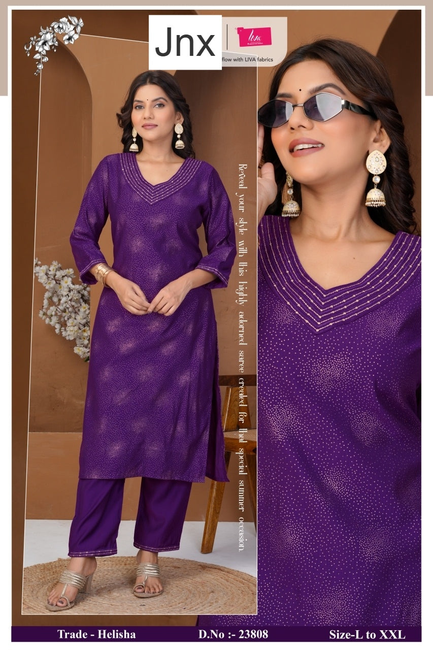 Helisha 0106 Jnx Kurti Pant Set Wholesaler Gujarat