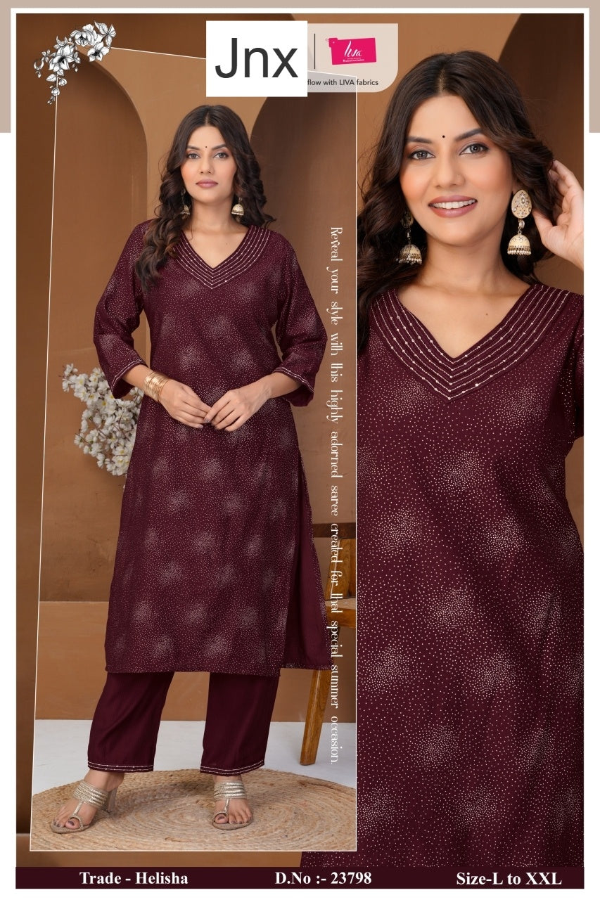 Helisha 0106 Jnx Kurti Pant Set Wholesaler Gujarat