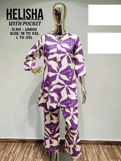 Helisha Jnx Reyon Co Ord Set Wholesale Rate